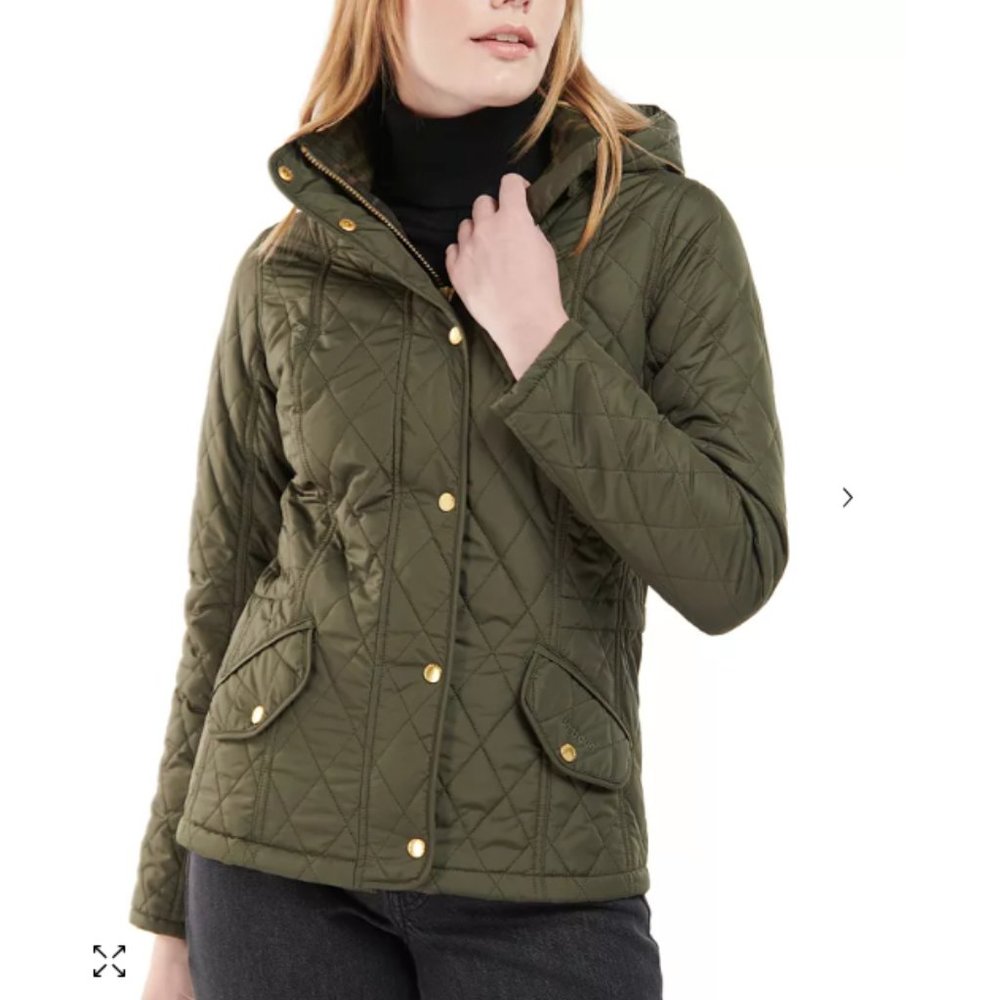 BARBOUR Women's Millfire Quilted Jacket in Olive/Hessian RAVE Reviews